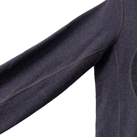 Lululemon Brushed Stride Jacket Black Swan Herringbone Full Zip Hooded Jacket 6 - Picture 4 of 7